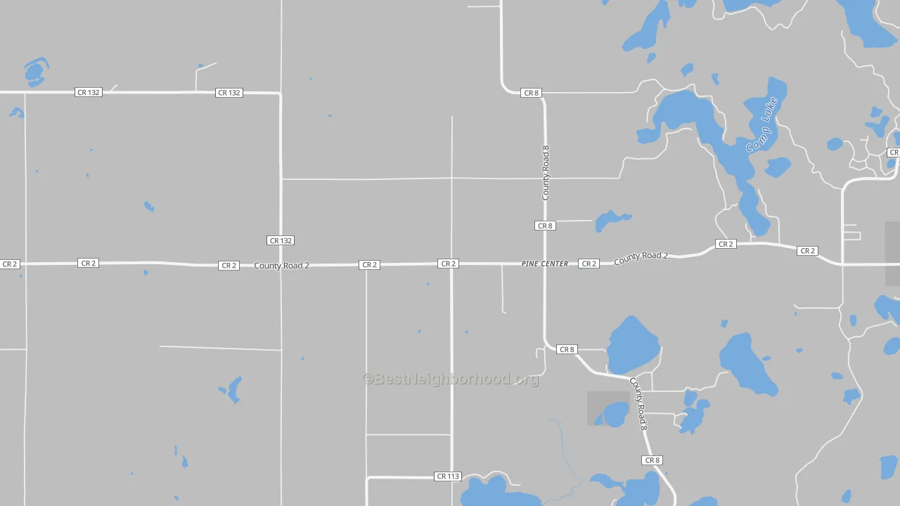 Bike Grade map of Pine Center, MN