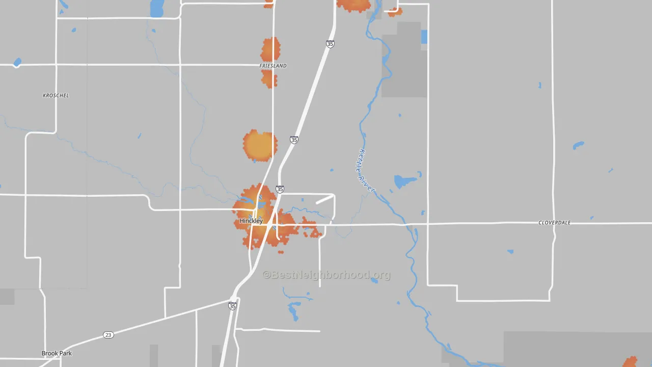 Bike Grade map of Pine County, MN
