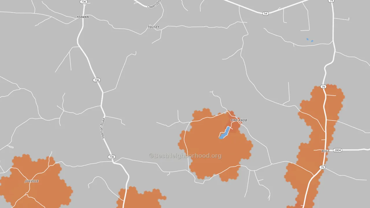 Bike Grade map of Pine Knob, KY