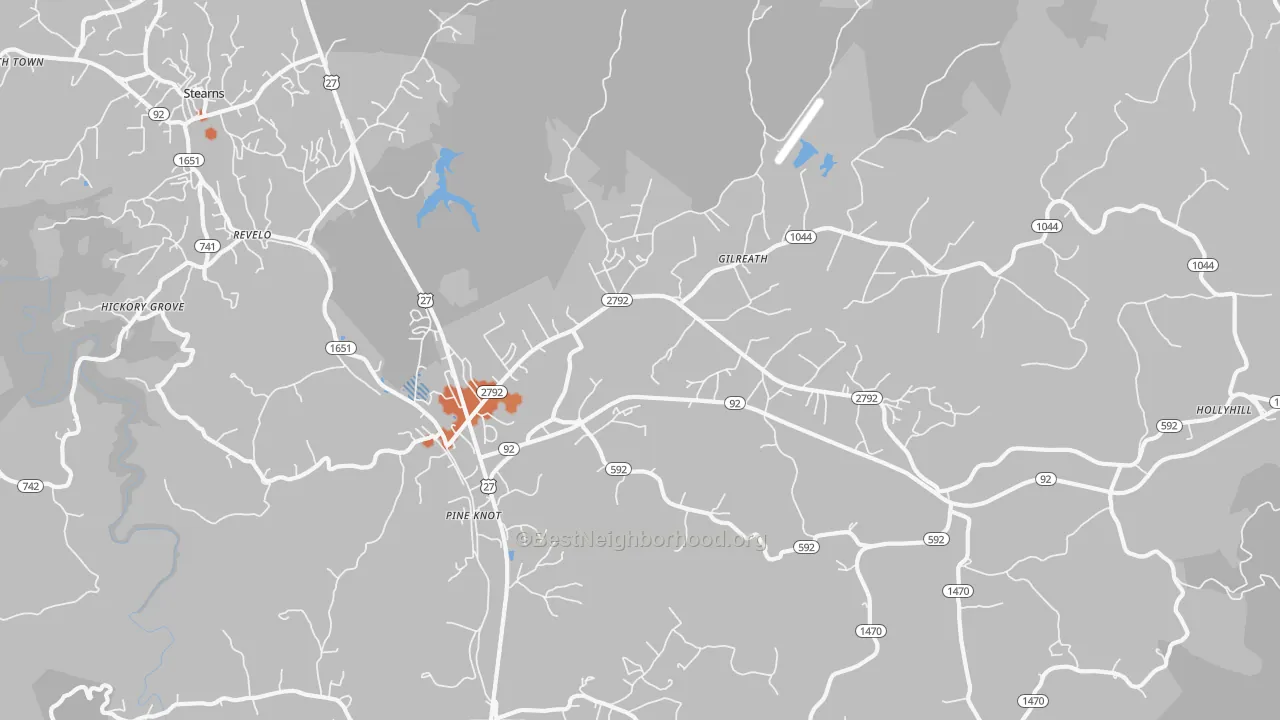 Bike Grade map of Pine Knot, KY