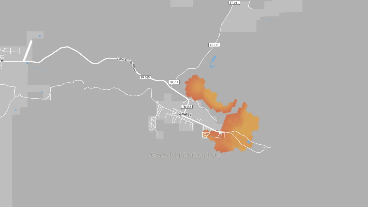 Bike Grade map of Pine Valley, UT