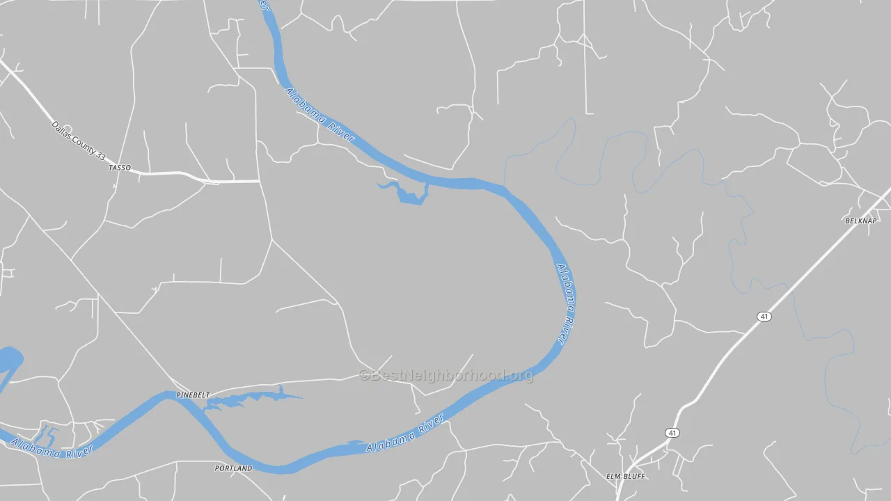 Bike Grade map of Pinebelt, AL