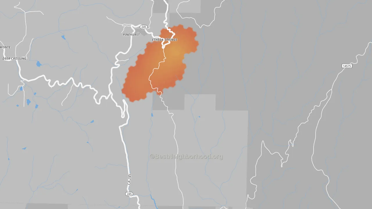 Bike Grade map of Pinehurst, CA