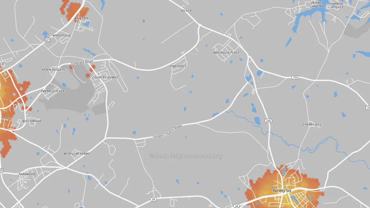 Bike Grade map of Pinehurst, SC