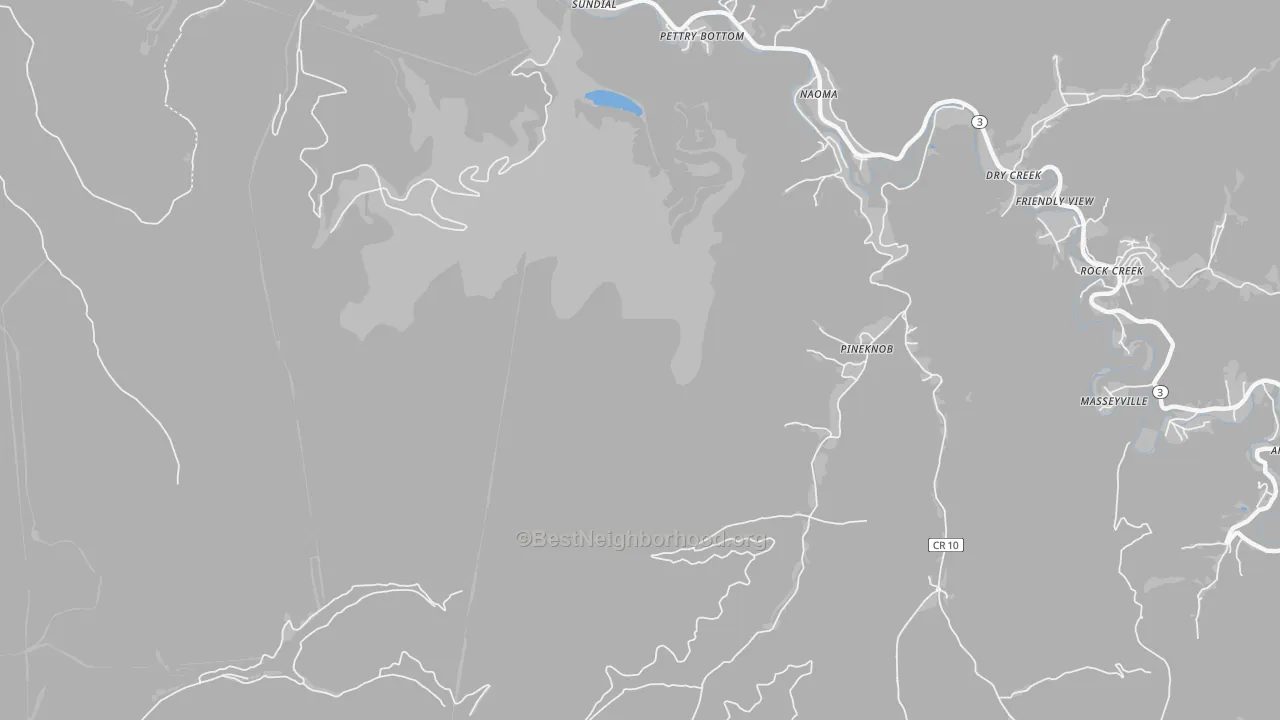 Bike Grade map of Pineknob, WV