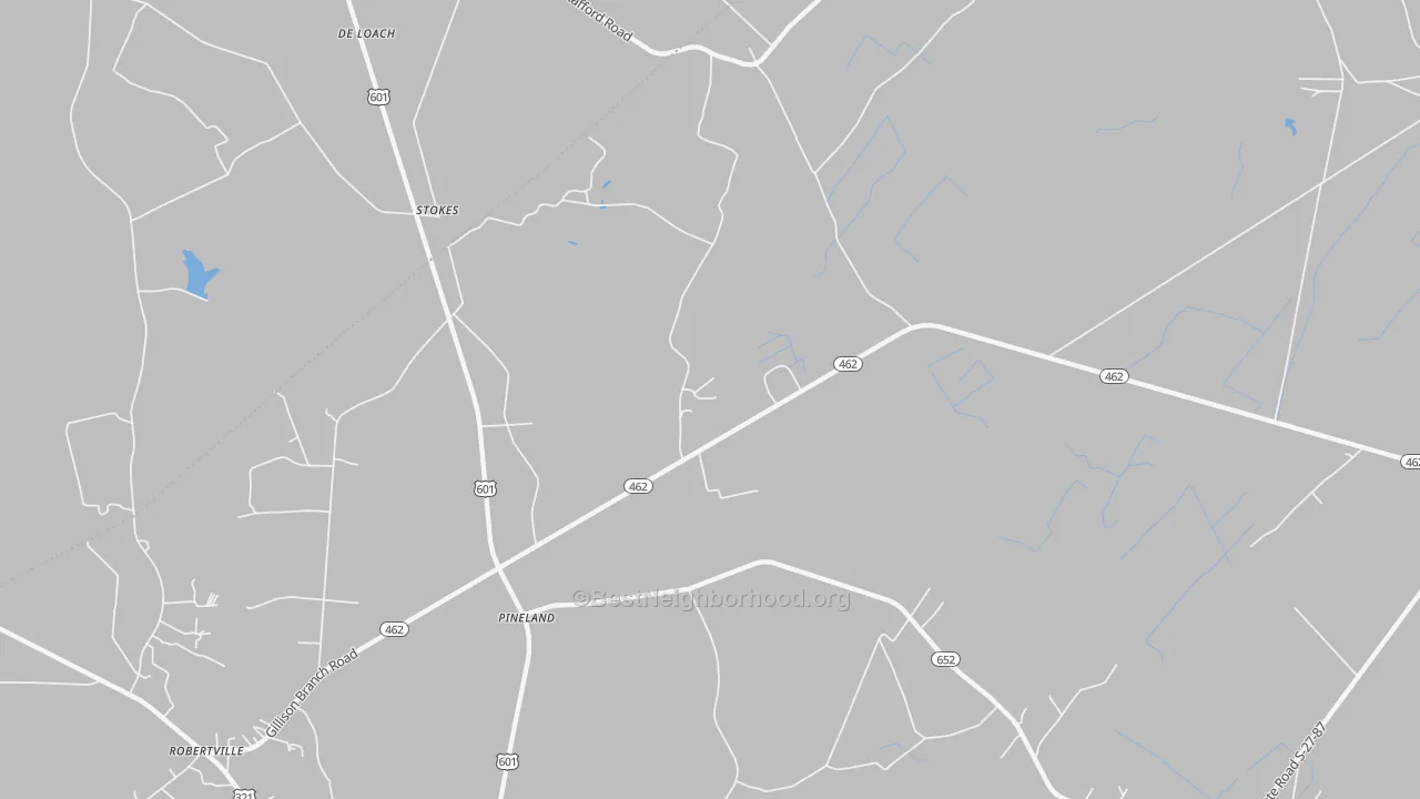 Bike Grade map of Pineland, SC
