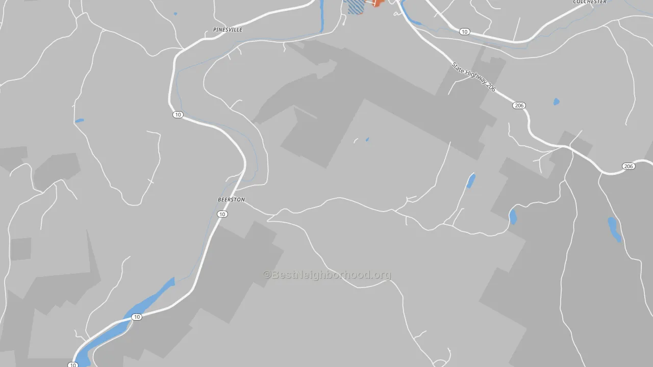 Bike Grade map of Pinesville, NY