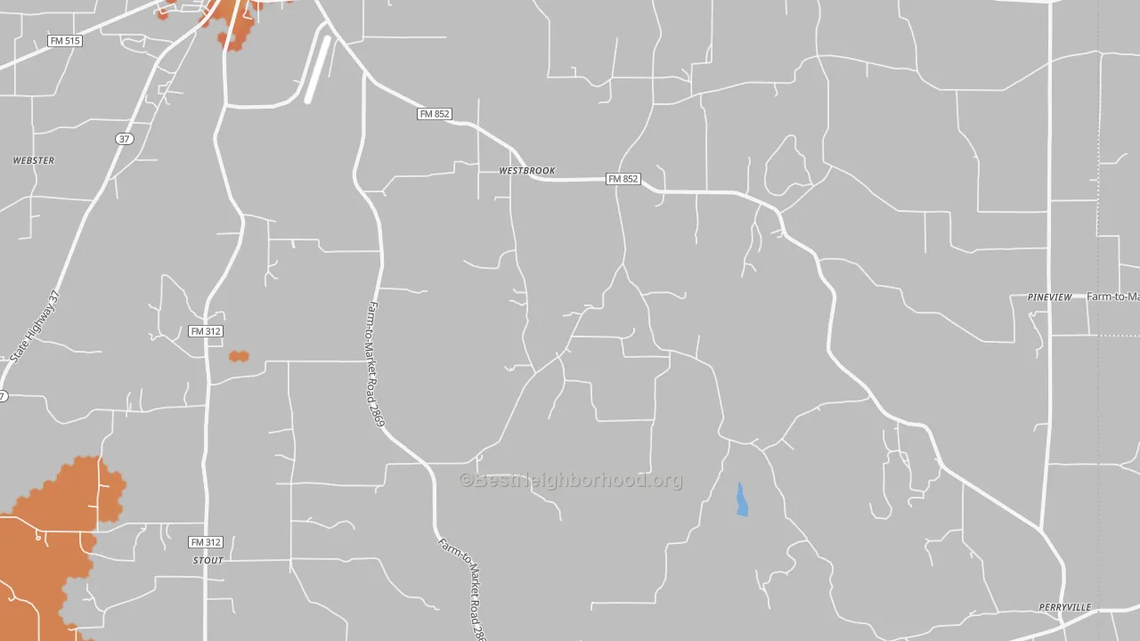 Bike Grade map of Pineview, TX