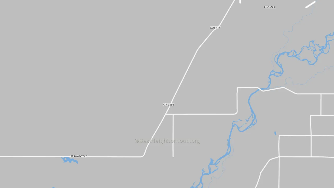 Bike Grade map of Pingree, ID