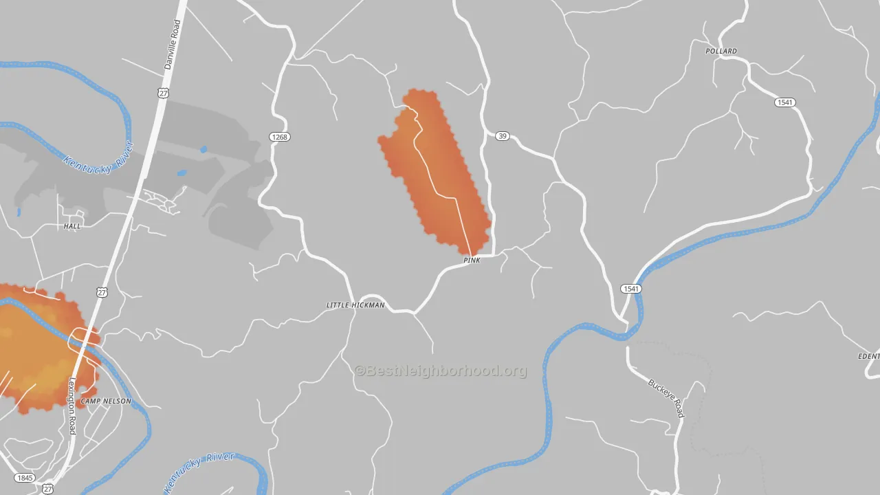 Bike Grade map of Pink, KY