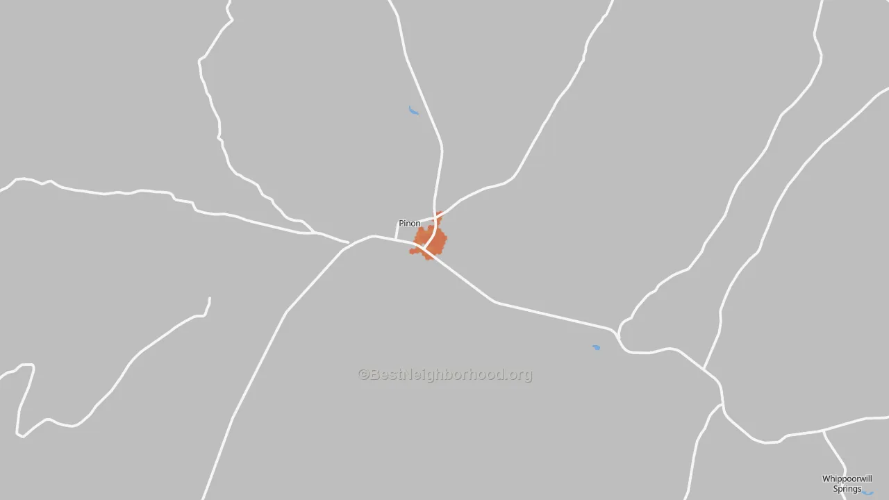 Bike Grade map of Pinon, AZ