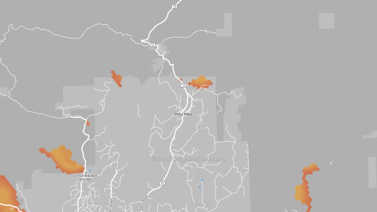 Bike Grade map of Pinos Altos, NM