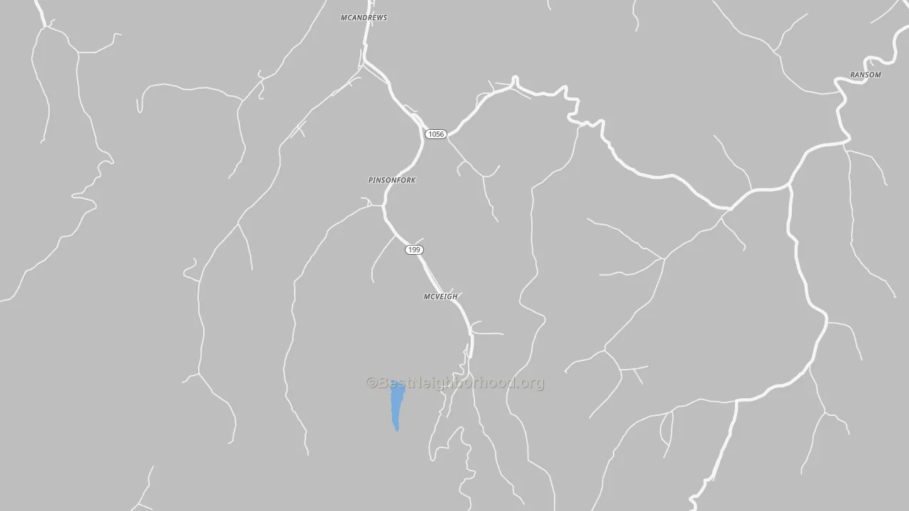 Bike Grade map of Pinsonfork, KY