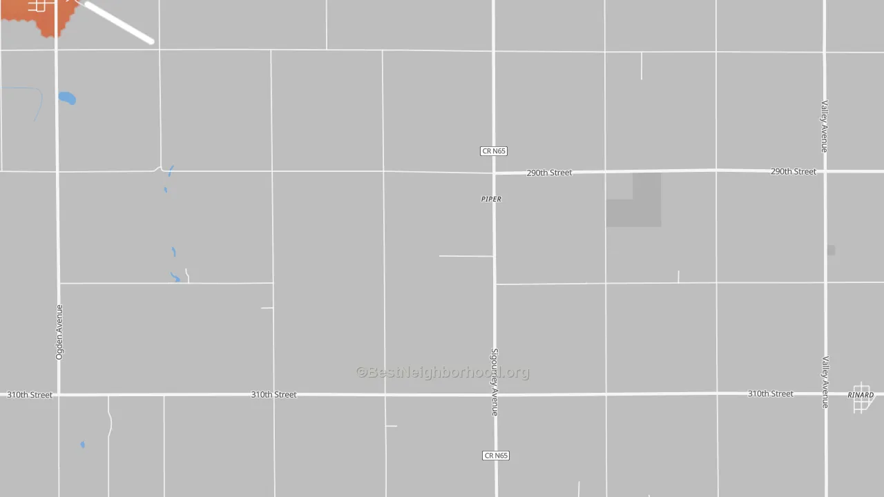 Bike Grade map of Piper, IA