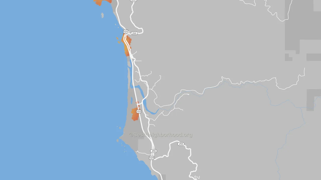 Bike Grade map of Pistol River, OR