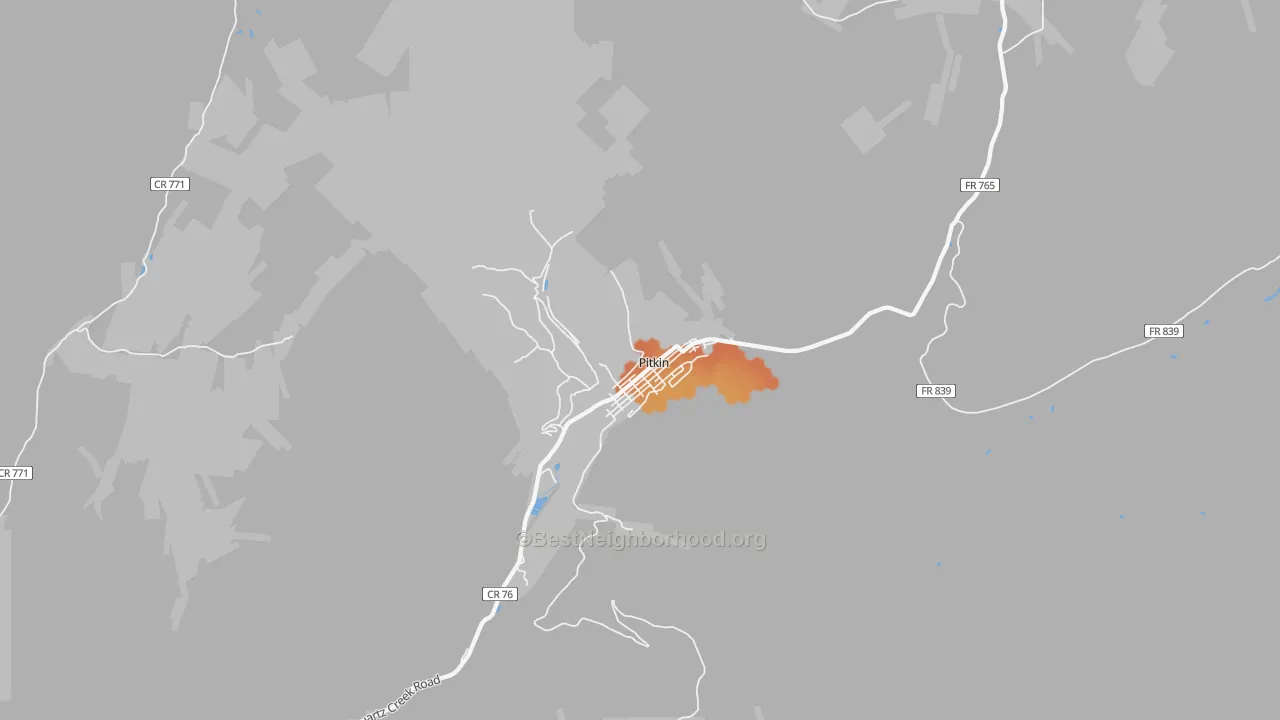 Bike Grade map of Pitkin, CO