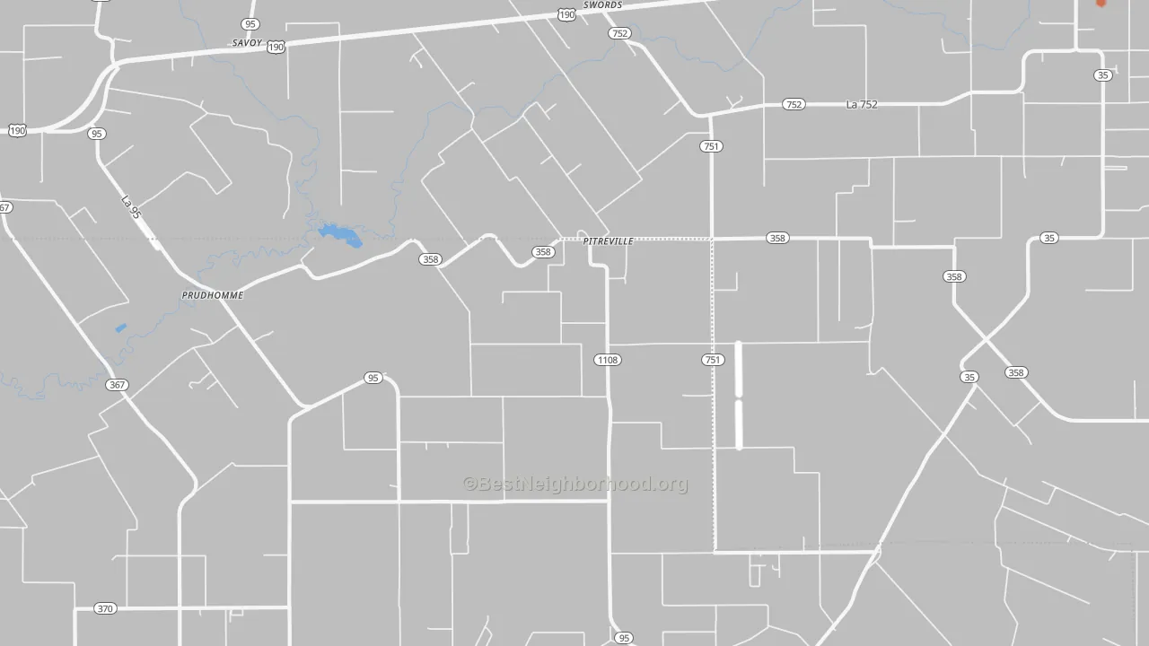 Bike Grade map of Pitreville, LA