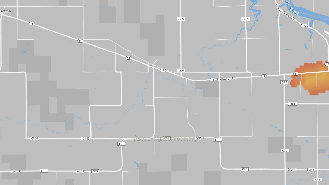 Bike Grade map of Pitt, MN