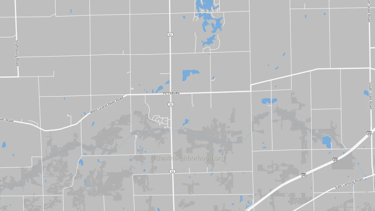 Bike Grade map of Pittsburg, MI