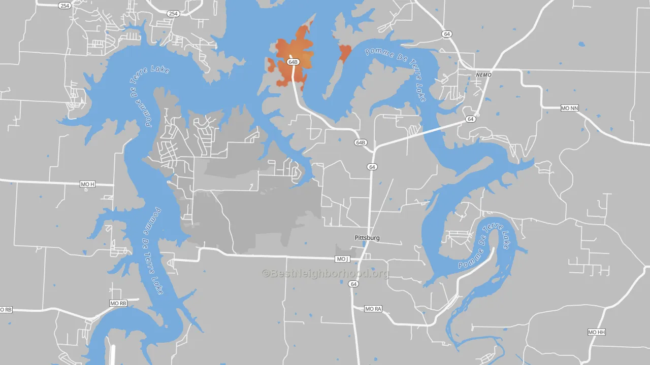 Bike Grade map of Pittsburg, MO