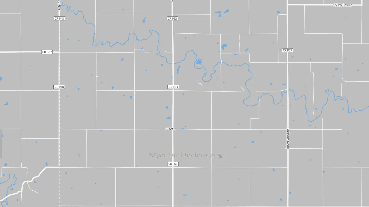 Bike Grade map of Pitzer, IA