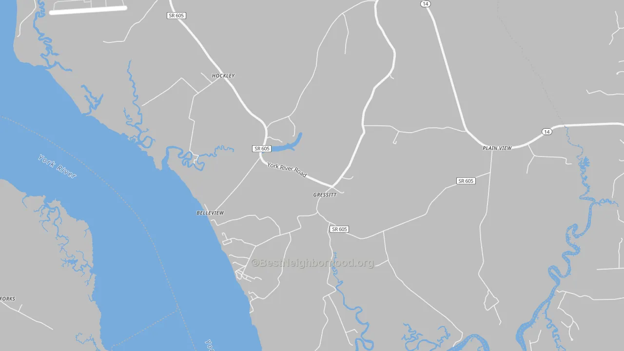 Bike Grade map of Plain View, VA