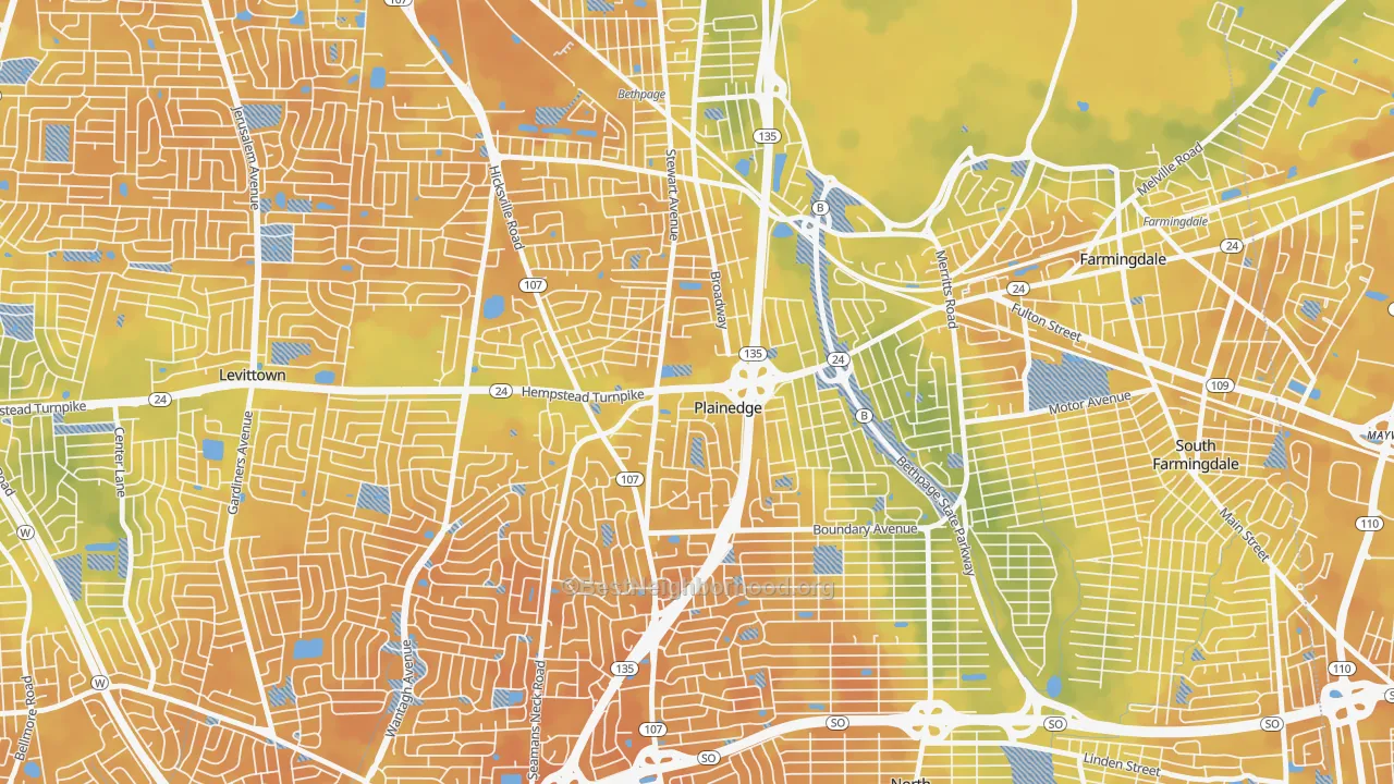 Bike Grade map of Plainedge, NY