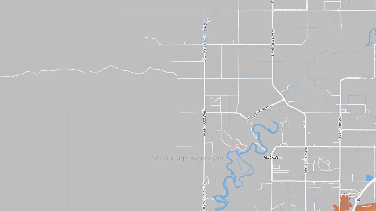 Bike Grade map of Plano, ID