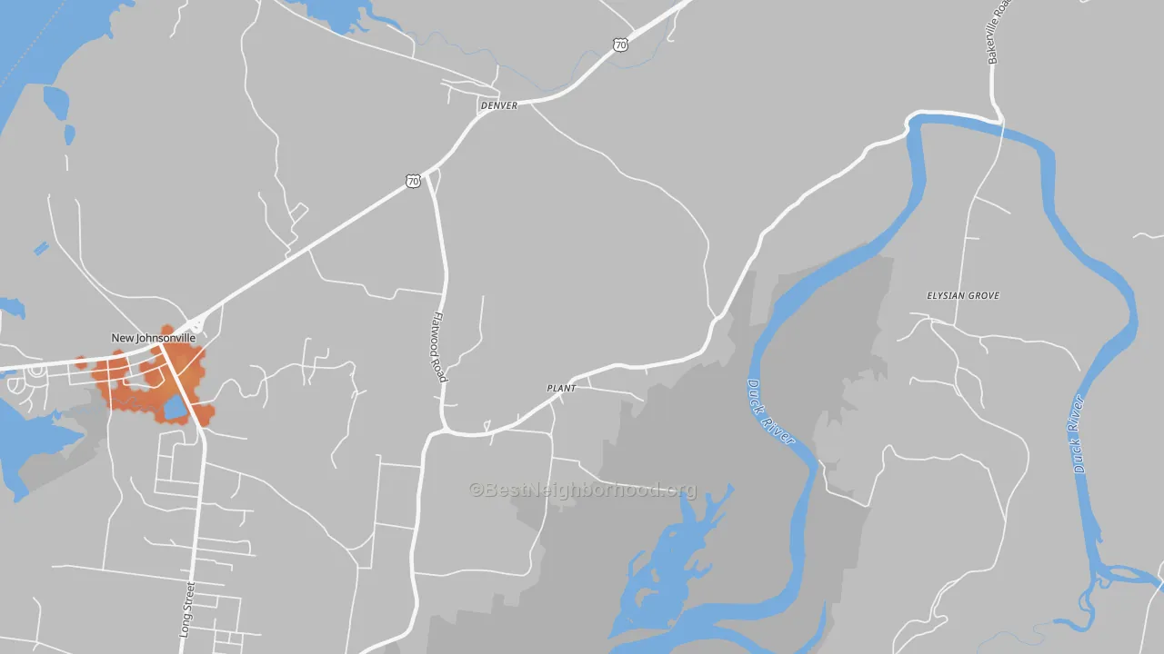 Bike Grade map of Plant, TN