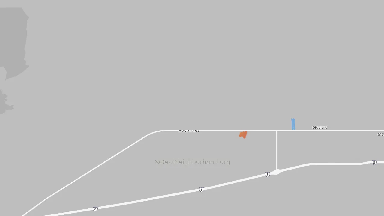Bike Grade map of Plaster City, CA