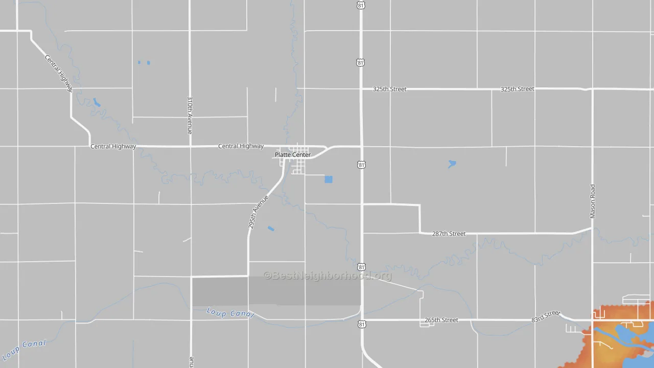 Bike Grade map of Platte Center, NE