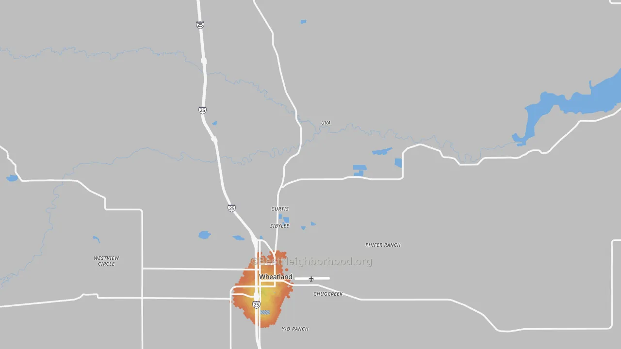 Bike Grade map of Platte County, WY