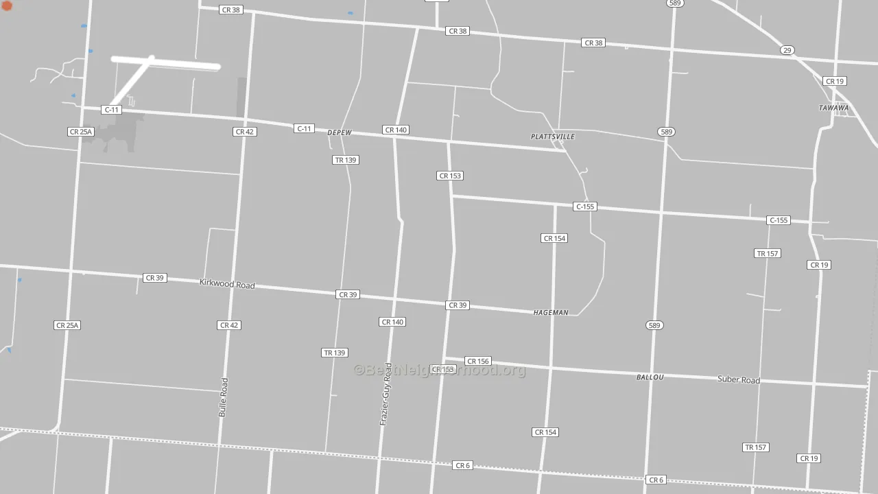 Bike Grade map of Plattsville, OH