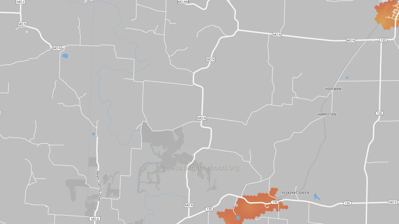 Bike Grade map of Pleasant Green, MO