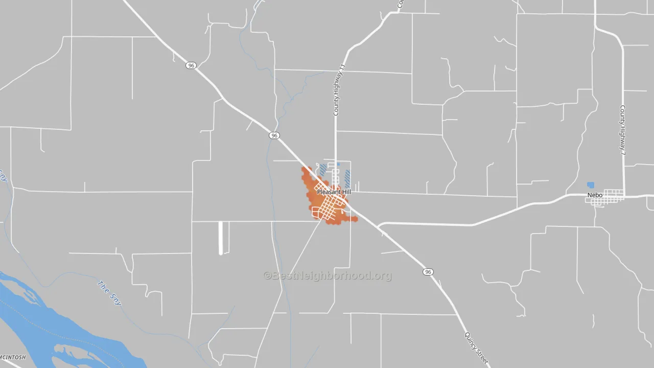 Bike Grade map of Pleasant Hill, IL