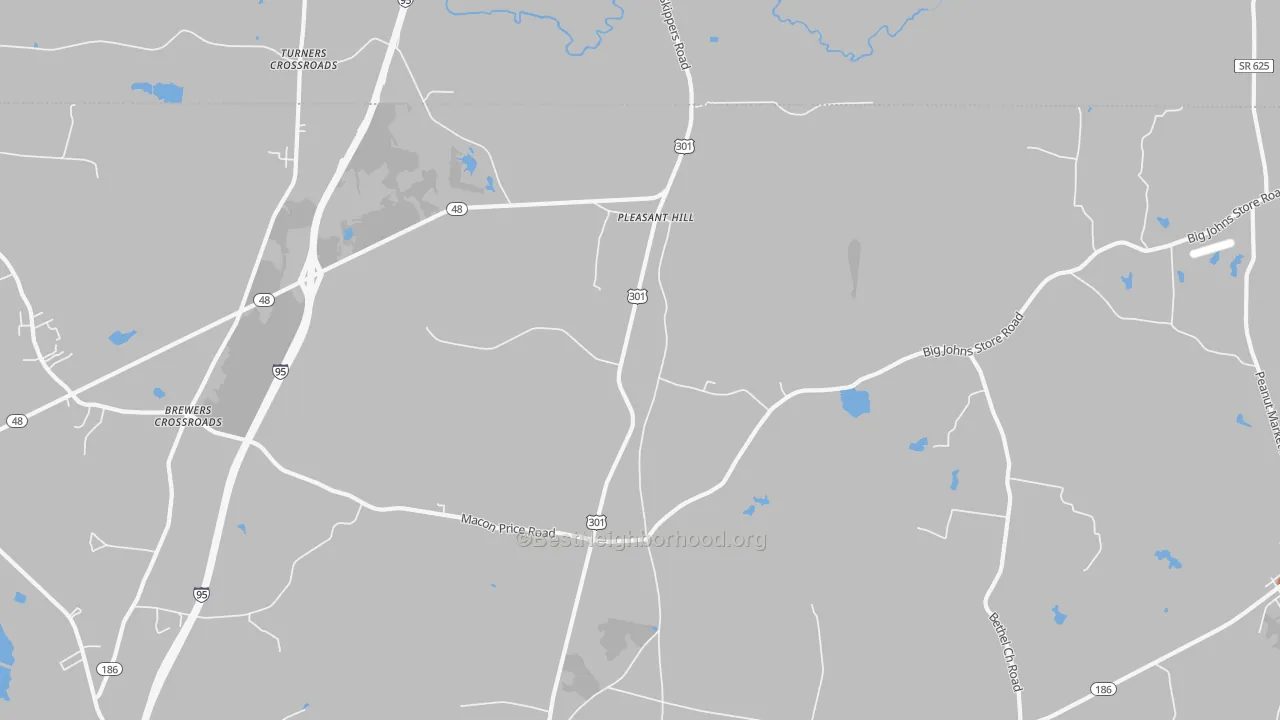 Bike Grade map of Pleasant Hill, NC