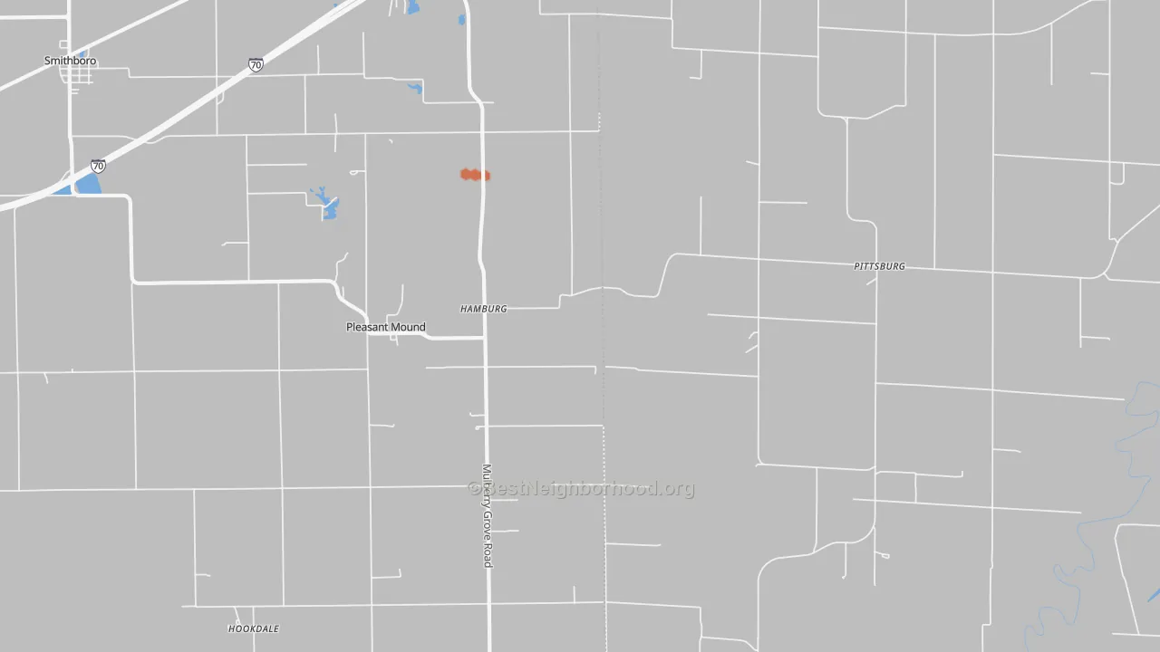 Bike Grade map of Pleasant Mound, IL
