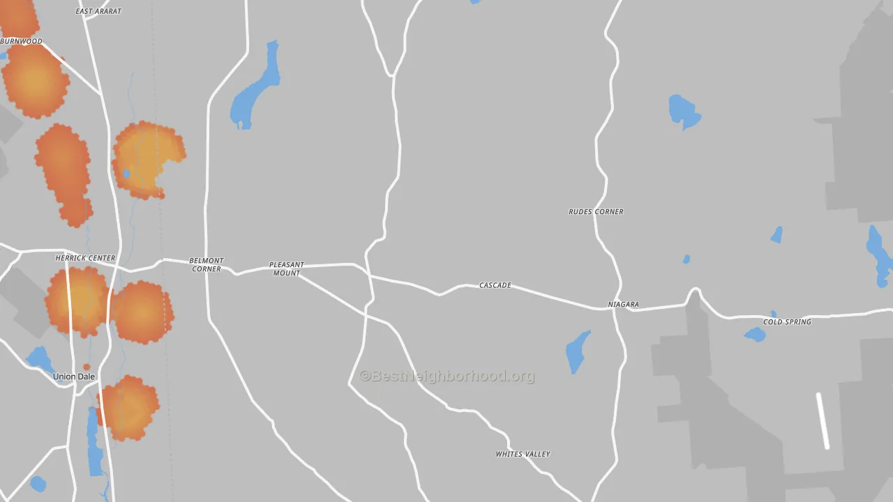 Bike Grade map of Pleasant Mount, PA