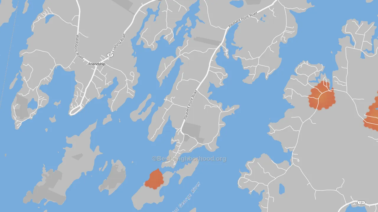 Bike Grade map of Pleasant Point, ME