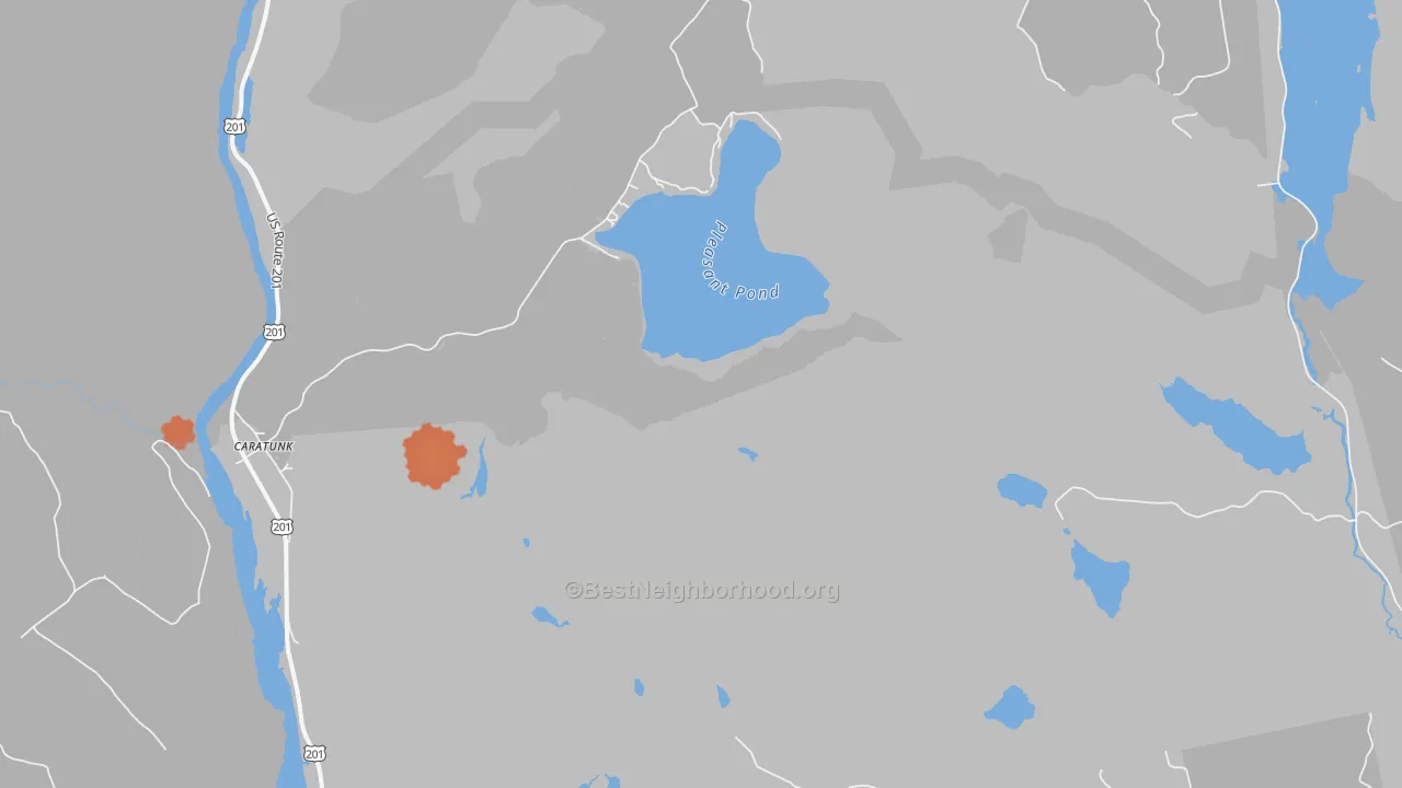 Bike Grade map of Pleasant Pond, ME