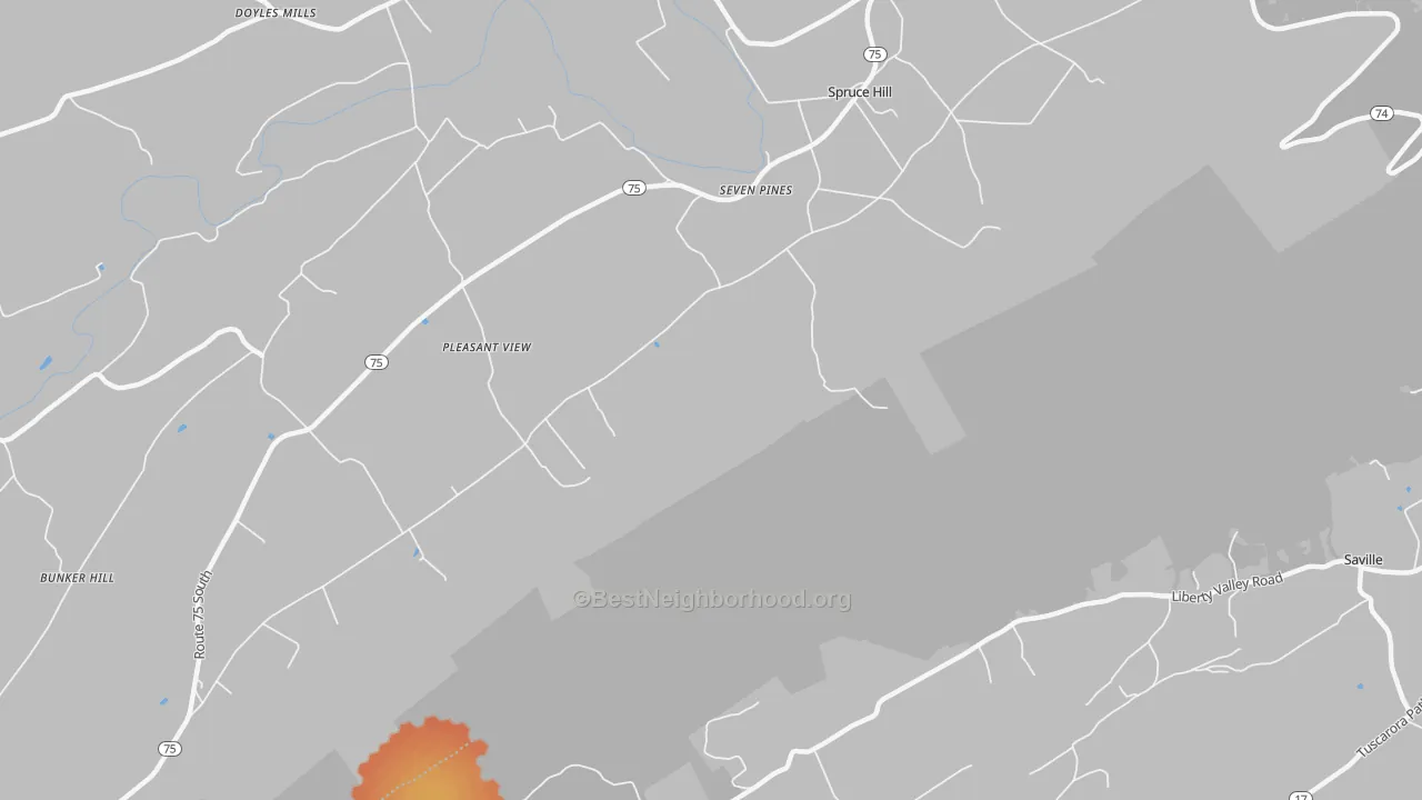 Bike Grade map of Pleasant View, PA