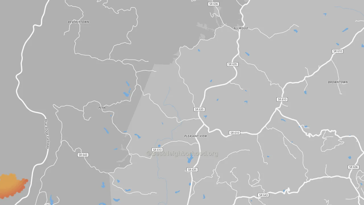 Bike Grade map of Pleasant View, VA