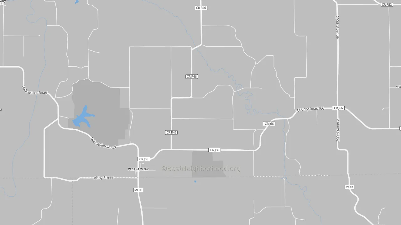 Bike Grade map of Pleasanton, IA