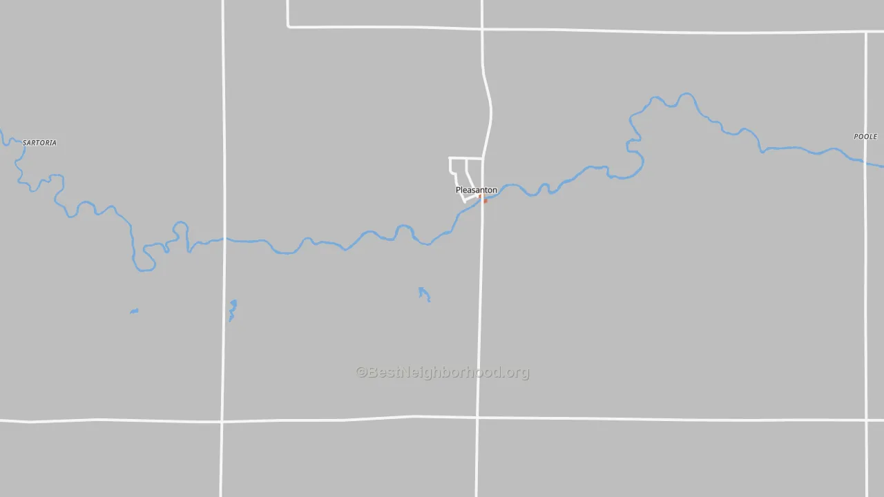 Bike Grade map of Pleasanton, NE