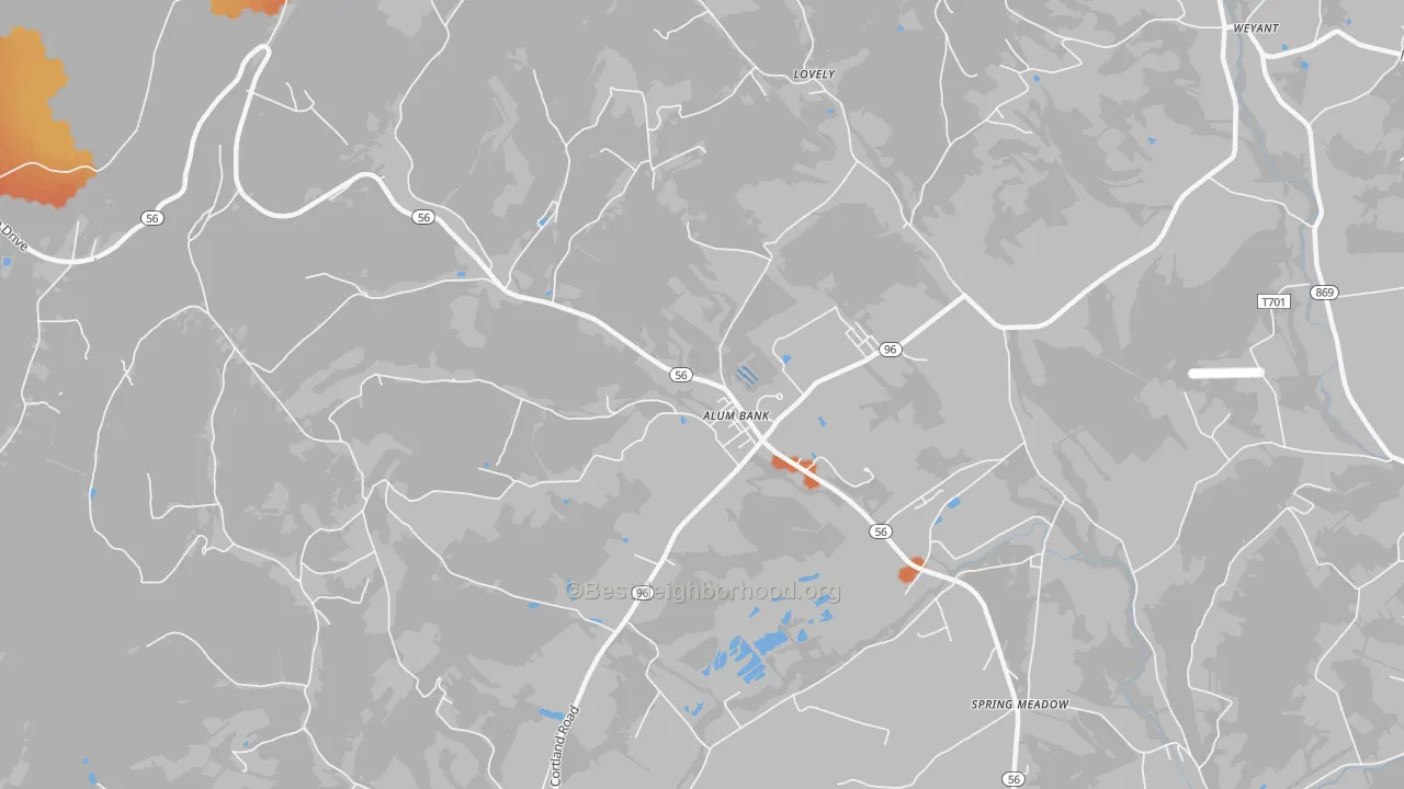 Bike Grade map of Pleasantville West St Clair, PA
