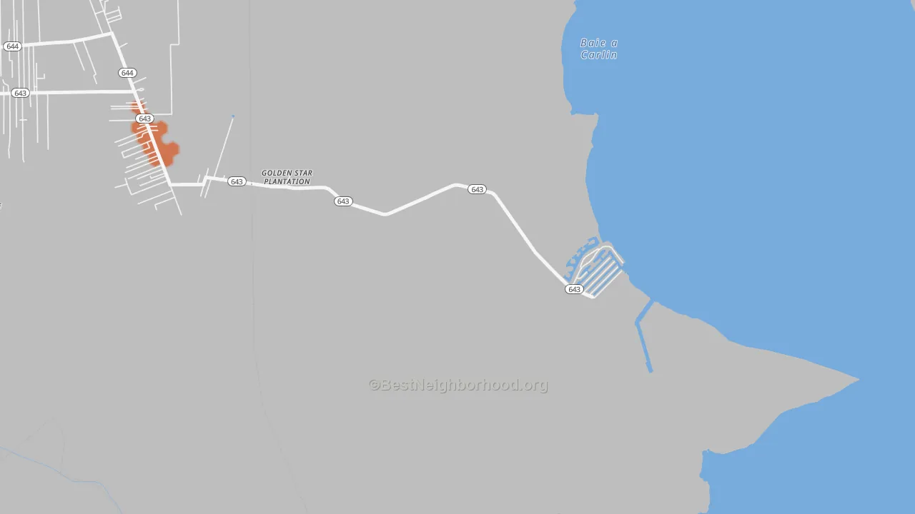 Bike Grade map of Pleasure Bend, LA