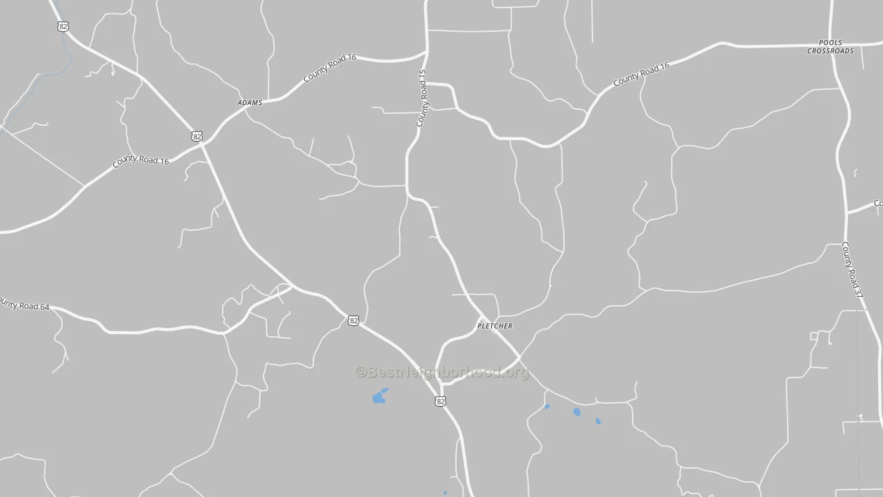 Bike Grade map of Pletcher, AL