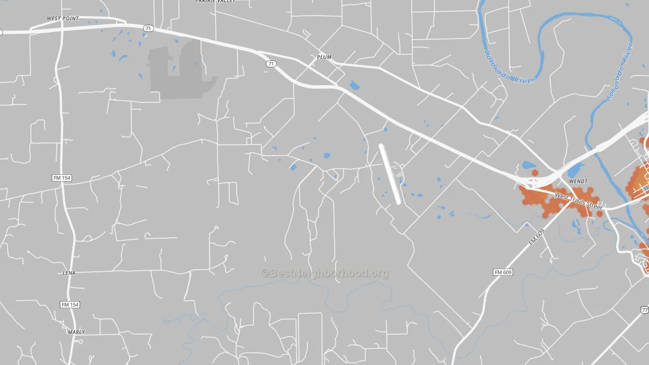 Bike Grade map of Plum, TX