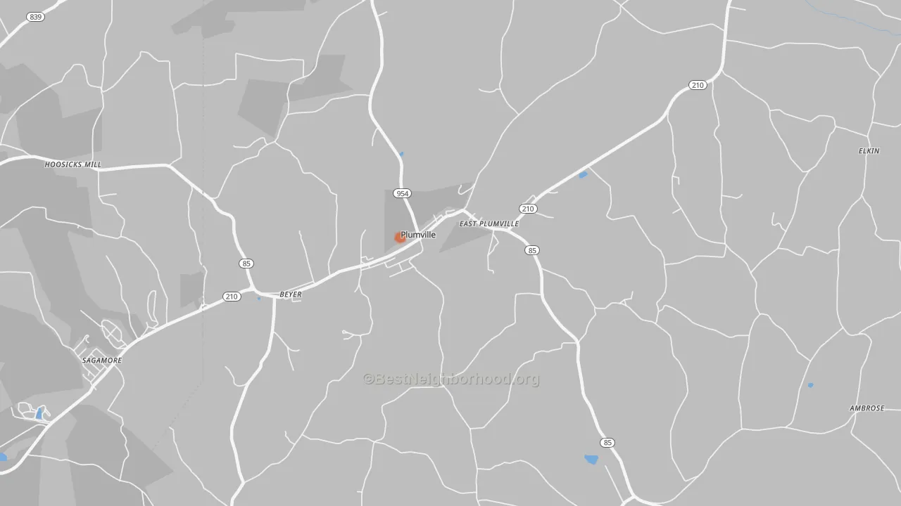 Bike Grade map of Plumville, PA