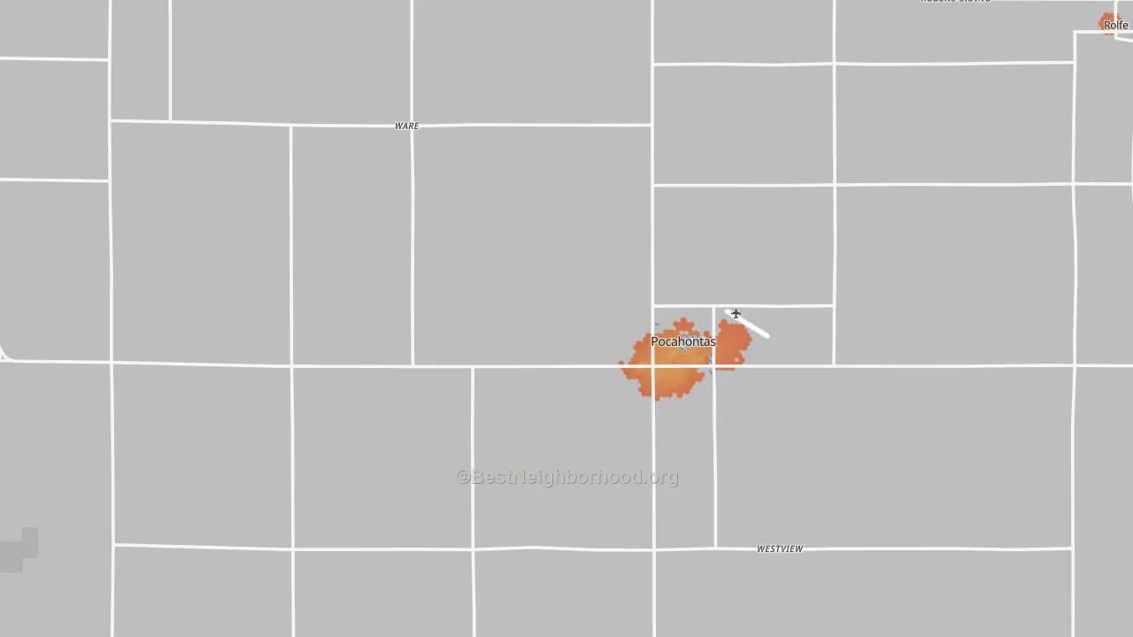 Bike Grade map of Pocahontas County, IA